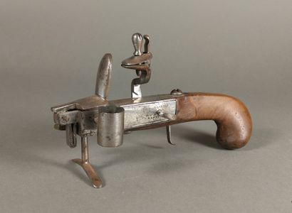 Table flintlock pistol lighter with metal...