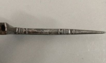 Rare harquebusier key and flint lighter with...