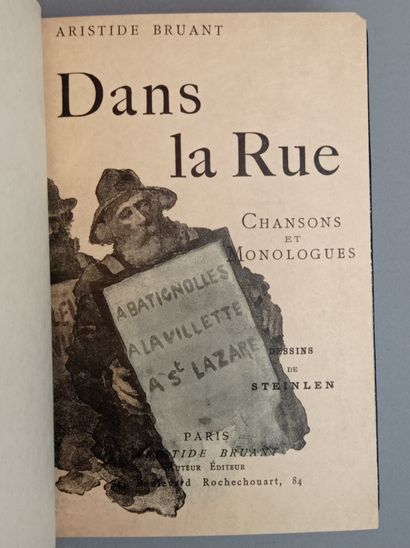 BRUANT (Aristide). 
Dans la rue. Chansons...