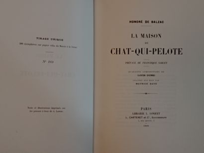 BALZAC (Honoré de).
La Maison du chat qui...