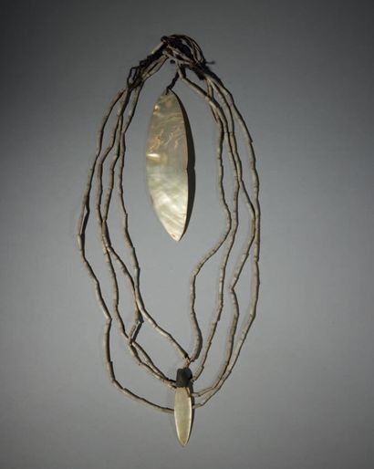 Collier
Perles tubulaires et nacre
L. 88...