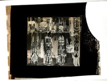 Set of fifteen photographs on glass plates...