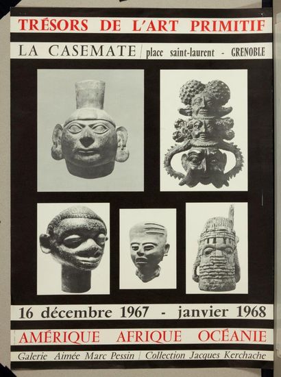Five posters of exhibitions at the Jacques...