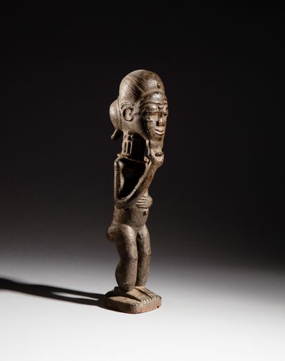 Statue masculine Baoulé, Côte d'Ivoire
Bois...