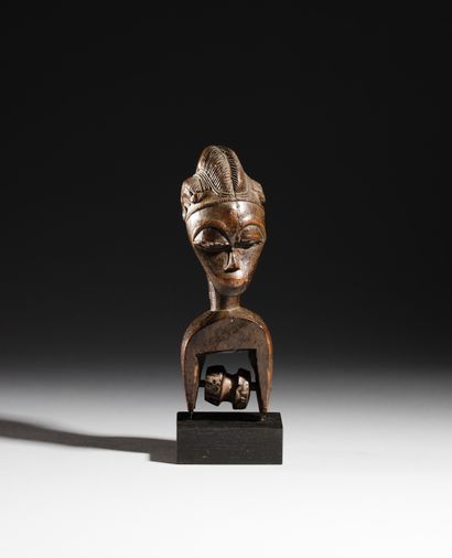 Étrier de poulie Baoulé, Côte d'Ivoire
Bois...