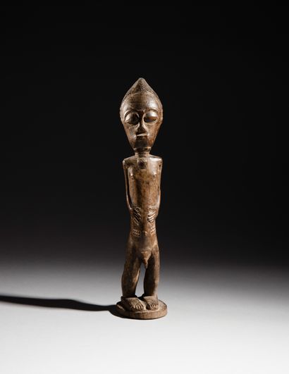 Statue masculine Baoulé, Côte d'Ivoire
Bois...