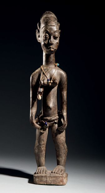 Statue féminine Baoulé, Côte d'Ivoire
Bois...