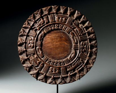 Plateau de divination Ifa, Yoruba, Nigéria...
