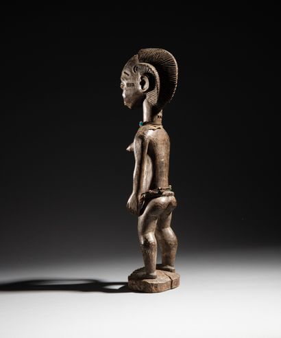 Statue féminine Baoulé, Côte d'Ivoire
Bois...