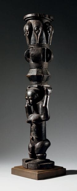 Statue-column Ebrié, Attié, Ivory Coast
Wood
H....