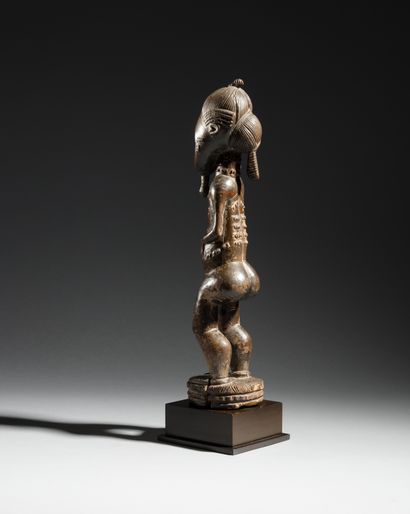 Figure masculine Baoulé,
Côte d'Ivoire
Bois
H....