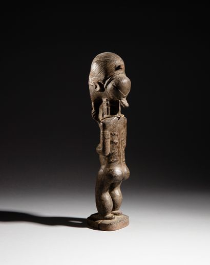Statue masculine Baoulé, Côte d'Ivoire
Bois...
