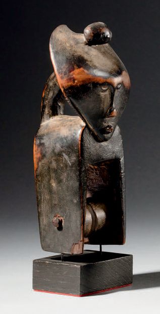 Étrier de poulie Baoulé, Côte d'Ivoire
Bois...