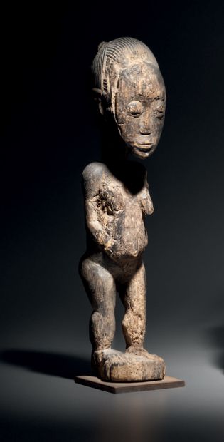 Figure féminine Baoulé, Côte d'Ivoire
Bois...