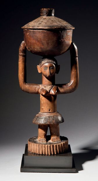 Statue caryatide bidjogo,
Iles Bissagos,...