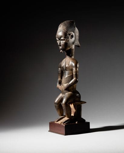 Statuette Asi Usu Baoule,
Ivory Coast
Wood
H....