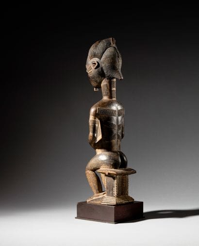 Statuette Asi Usu Baoule,
Ivory Coast
Wood
H....