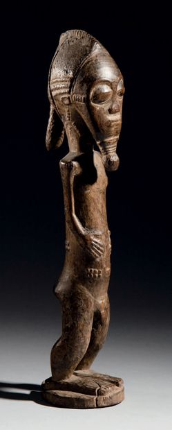 Statue masculine Baoulé, Côte d'Ivoire
Bois...