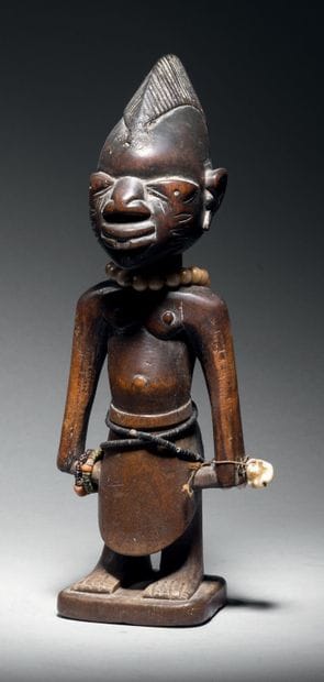 Ibeji statue, Yoruba, Ijebu Ode, Ijebu region,...