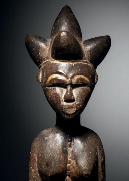 Baule female figure, Ivory Coast
Hard wood...