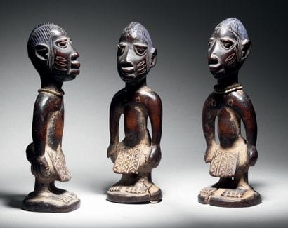Ibeji triplets, Yoruba, Abeokuta, Egba region,...