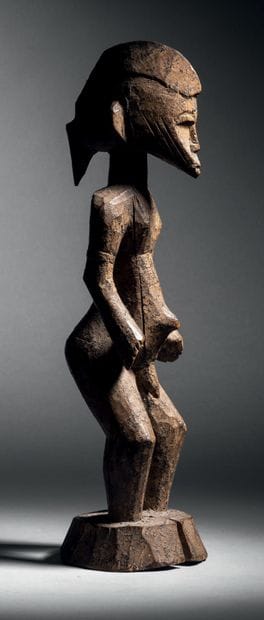 Female figure, Senufo, Ivory Coast
Wood
H....