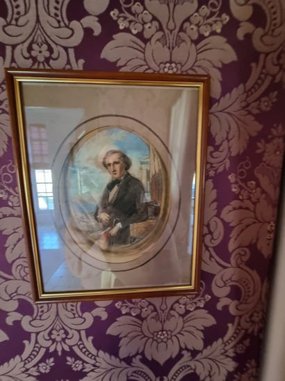 Ecole FRANÇAISE vers 1860
Portrait of Mrs...