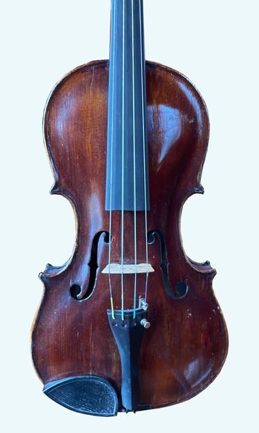 German violin, iron mark on the back under...