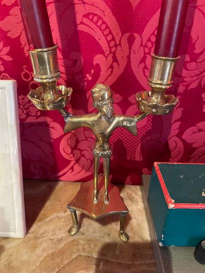 Candelabra with two bronze arms
Bearded man
XXth...