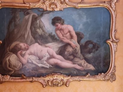 Ecole francaise vers 1760

Jupiter and Antiope...