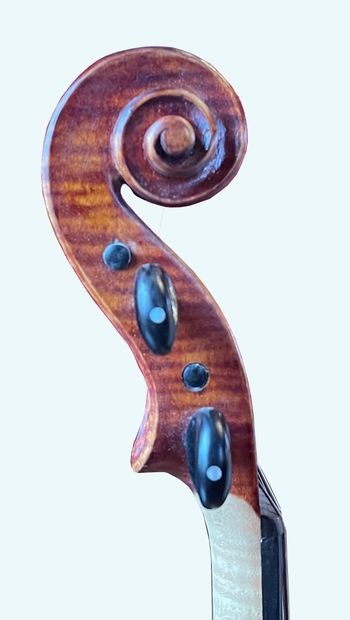 German violin, iron mark on the back under...