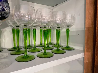 Set of thirteen wine glasses from the Rhine
We...