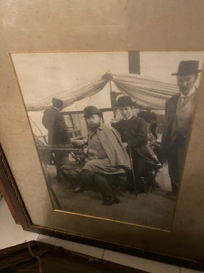 
Lot of three framed Russian silver prints,...