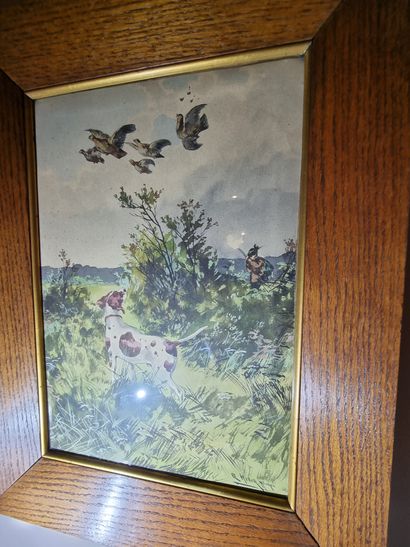 HELLER (Actif vers 1900)
Hunting dog
Birds
Two...