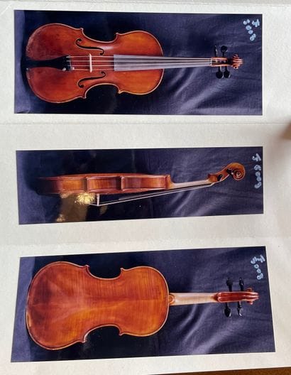 Violin probably Italian, bearing a label...