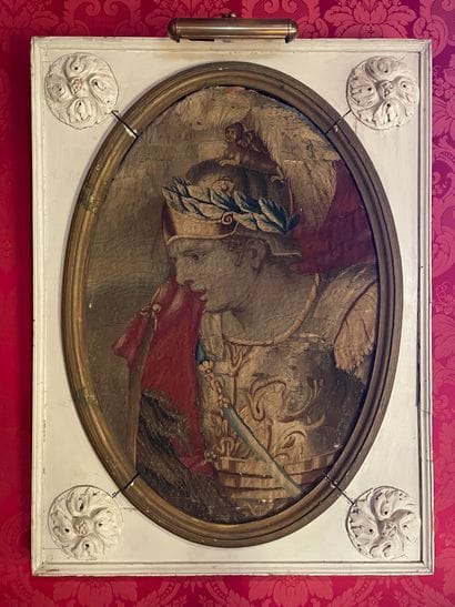 On the corridor :
Two fragments of tapestry
One...