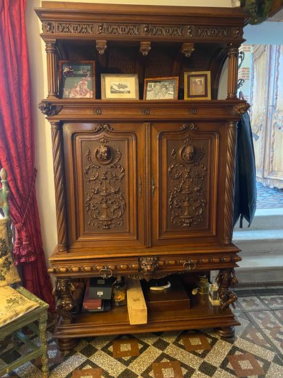 Pair of richly carved oak dressers
Pebble...