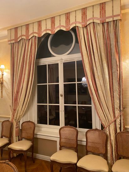 Two pairs of curtains in striped damask
With...