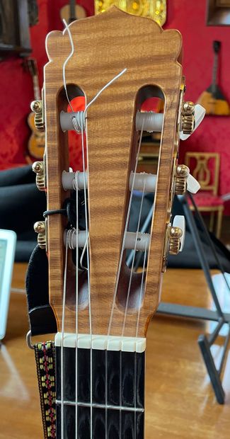 Six strings guitar with a label Armin Hanika,...