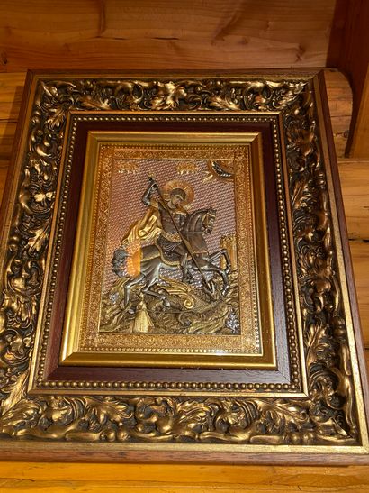 Icon of Saint George
With a metal oklad and...