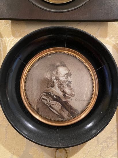 
Miniature of Henri IV in grisaille, signed...