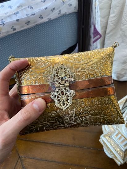 Copper handbag
Modern work from India or...