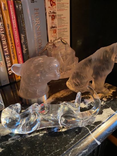 LALIQUE FRANCE
Tiger and jaguar's head
In...