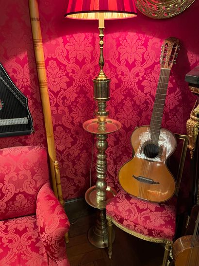 Pair of important brass pikes
Baluster shaft...