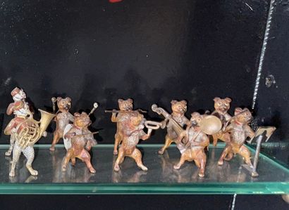 Vienna bronzes
Dogs' orchestra
Set of ten...