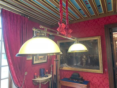 Brass billiard lamp with two light arms
Two...