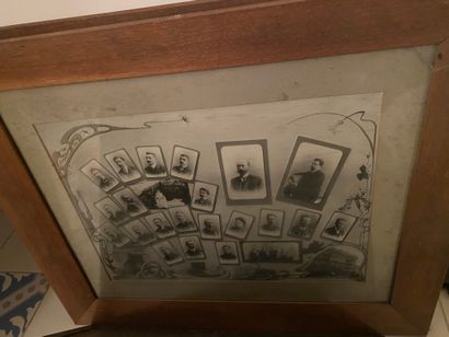 
Lot of three framed Russian silver prints,...