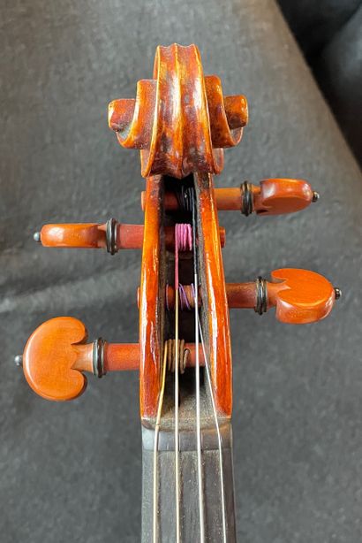 Violin probably Italian, bearing a label...