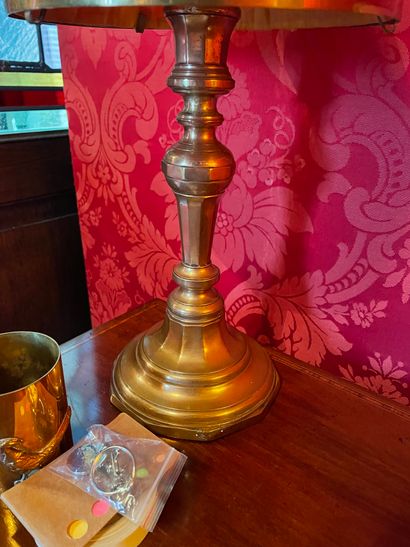 Gilt bronze candlestick
Late 19th century
H....