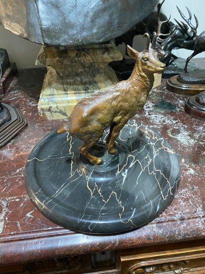 École contemporaine
Ibex in patinated bronze...